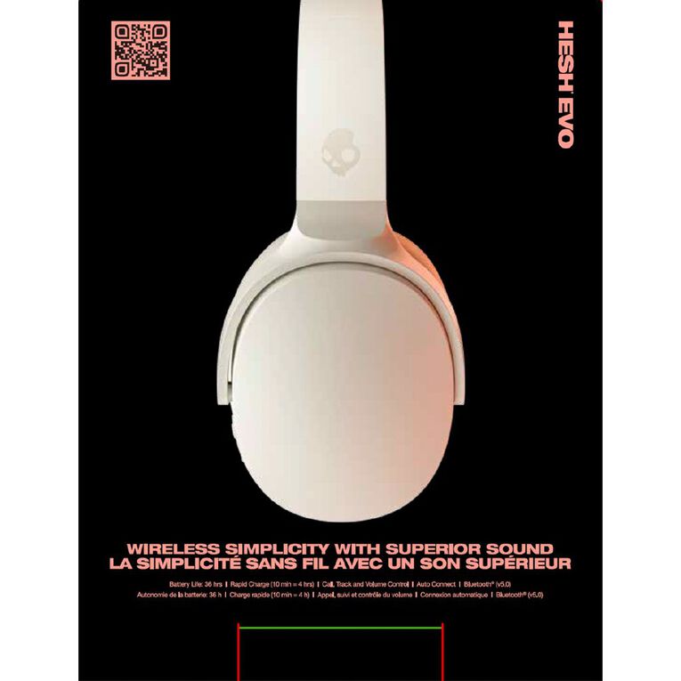Skullcandy Hesh Evo Wireless Over-Ear Headphones Bone, , hi-res
