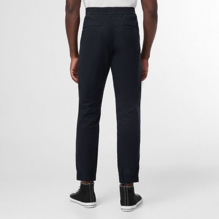 H&H Men's Cuffed Jogger Chino Pants, Black, hi-res