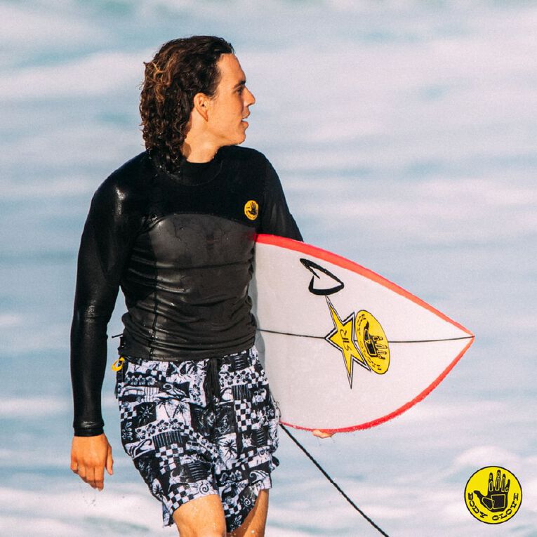 Body Glove Maddox Long Sleeve Surf Shirt Black Medium, Black, hi-res