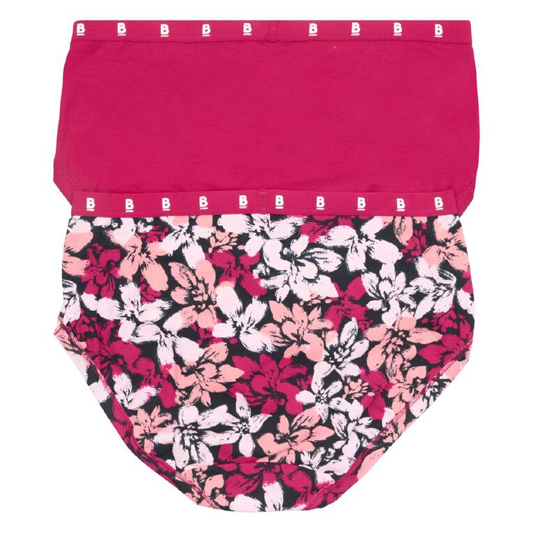 B FOR BONDS Women's Full Briefs 2 Pack, Red Dark, hi-res