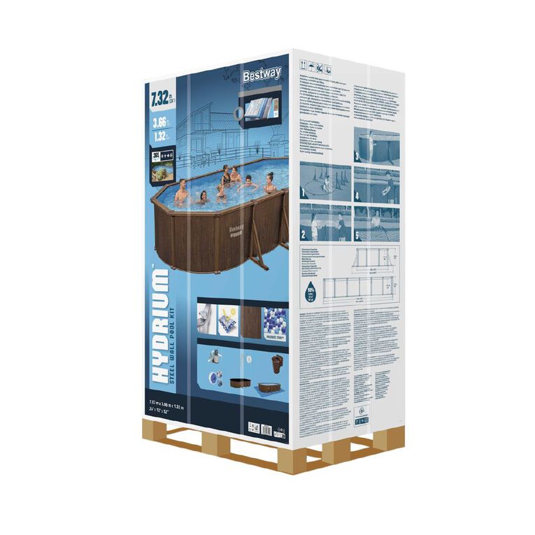 Bestway Hydrium 7.32m 24ft Solid Wall 1.32m Deep Pool, , hi-res