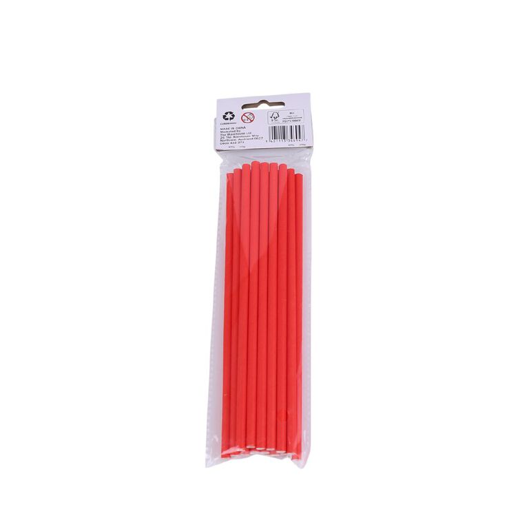 Party Inc Straw Red 20 Pack, , hi-res