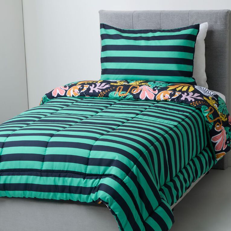 Living & Co Kids Reversible Printed Comforter Set Jungle King Single, , hi-res