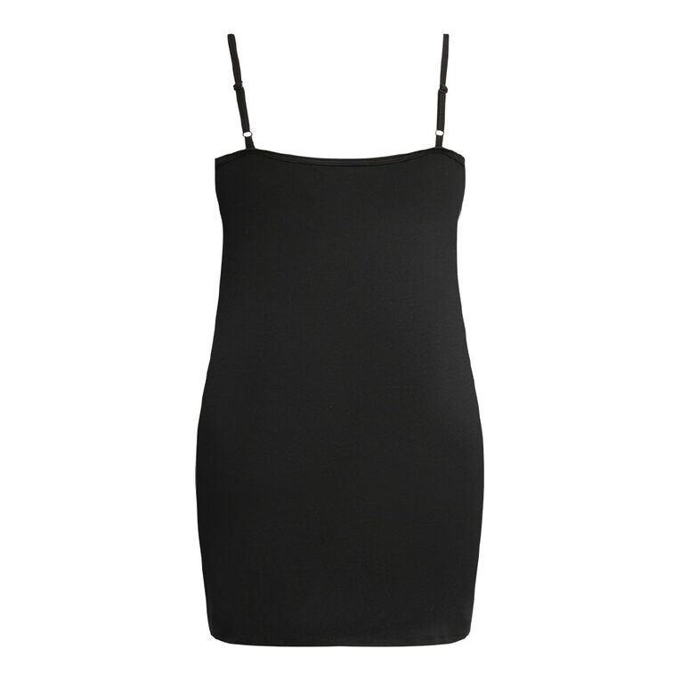 H&H Curve Women's Long Line Cami, Black, hi-res