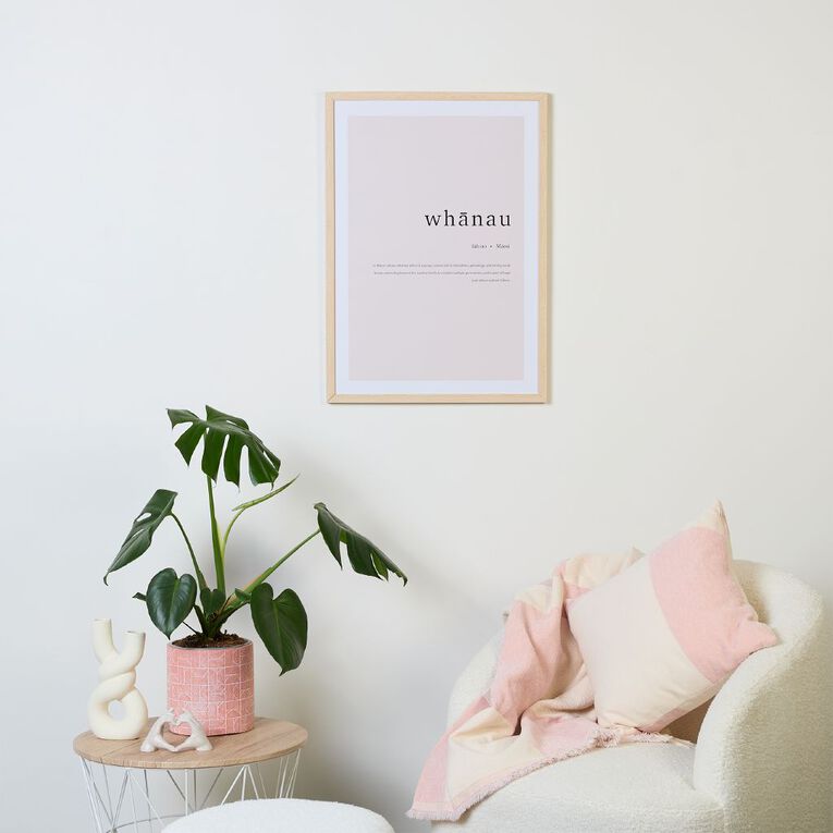 Living & Co Te Reo Text Framed Print 50cm x 70cm, , hi-res