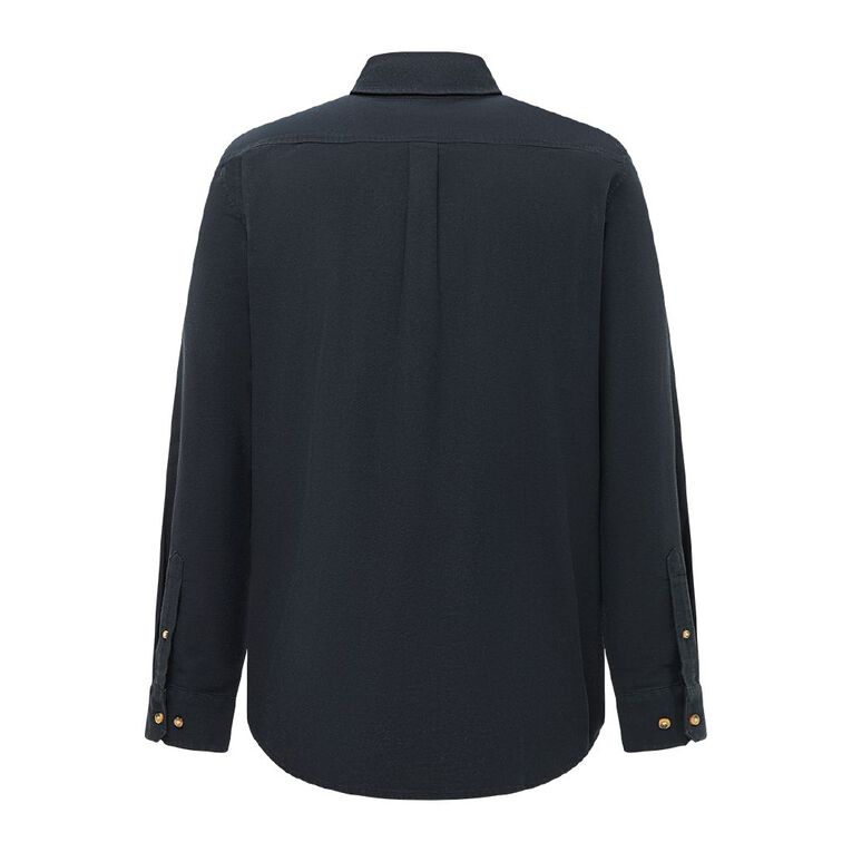 H&H Men's Long Sleeve Oxford Shirt, Black, hi-res