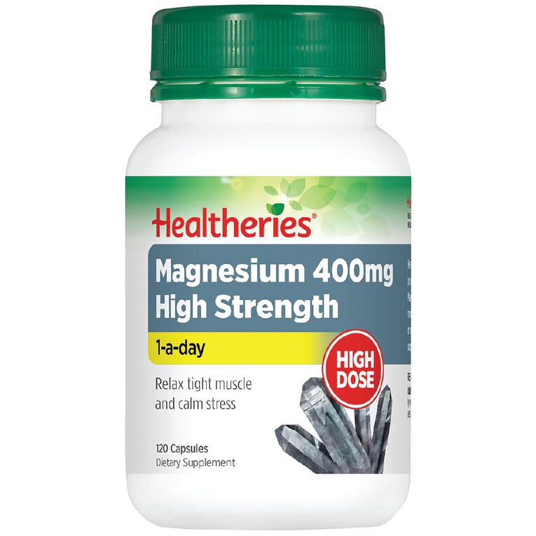 Healtheries Magnesium High Strength 400mg 120, , hi-res