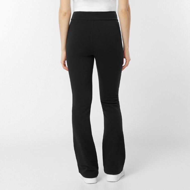 H&H Women's Brushed Back Flare Leggings, Black, hi-res