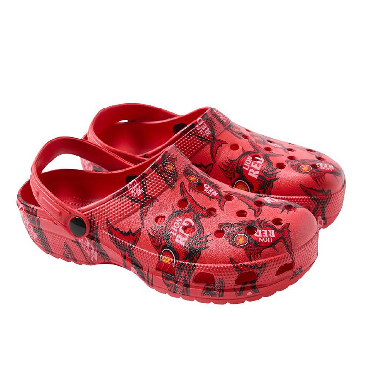 Lion Red Men's Frog Clog Shoes, Red, hi-res