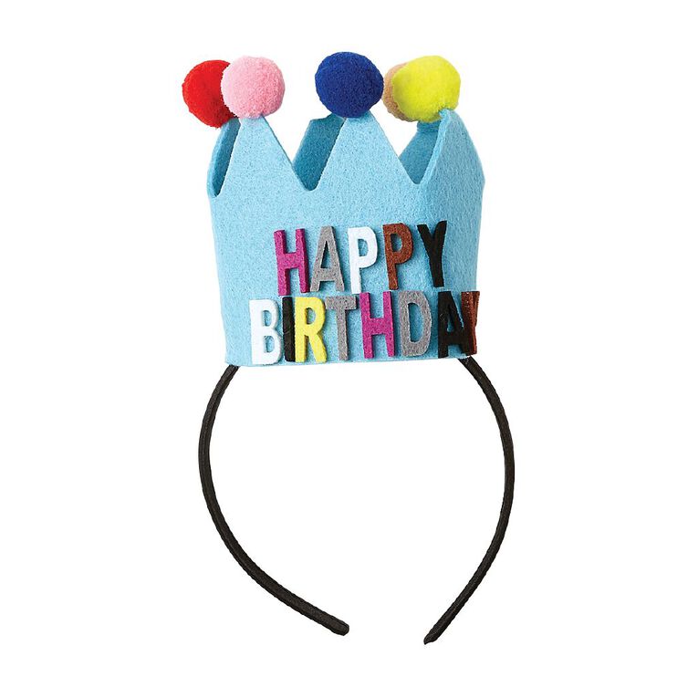 Party Inc Happy Birthday Felt Headband MultiColoured MultiColoured The Warehouse