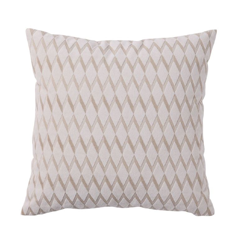Living & Co Cushion Geo Natural 45cm x 45cm, , hi-res