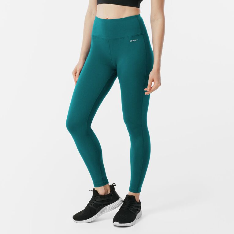 Active Intent Women's Cooldry Full Length Leggings, Green Dark, hi-res