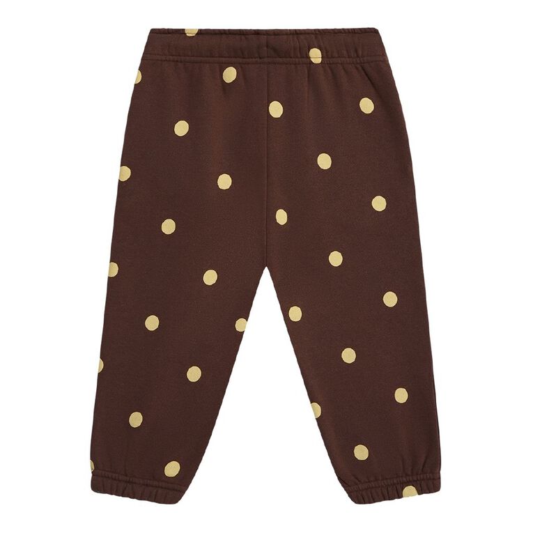 Young Original Preschool Printed Trackpants, Brown Dark, hi-res