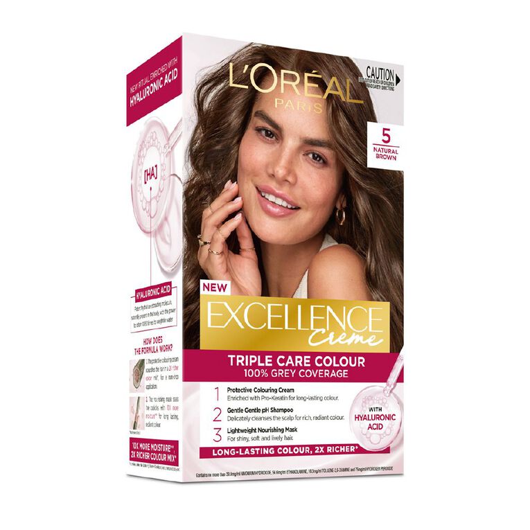 L'Oreal Paris Excellence Creme Hair Colour Brown 5, , hi-res