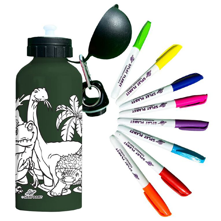 Splat Planet Create Your Own Water Bottle Dinosaurs, , hi-res