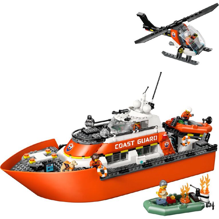 LEGO CITY Coast Guard Rescue Boat & Helicopter 60504, , hi-res