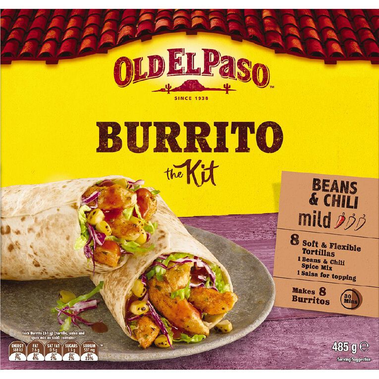 Old El Paso Tortilla Kit Burrito 485g The Warehouse