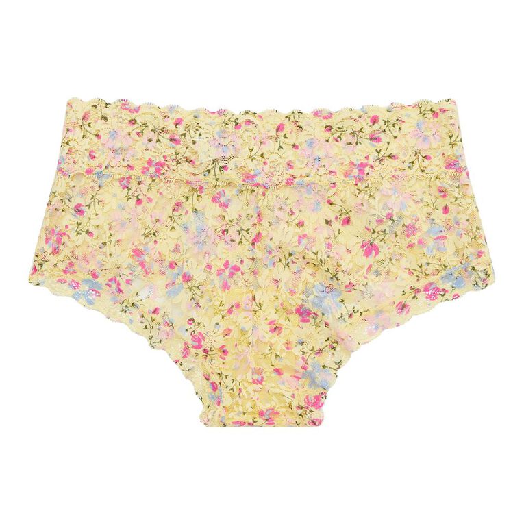 H&H Women's Poppy Lace Boyleg Briefs, Yellow Mid, hi-res