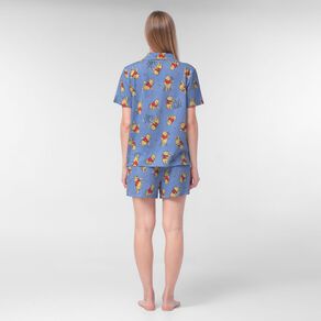 Winnie the Pooh Women's Button-Thru Top & Shorts Pyjama Set