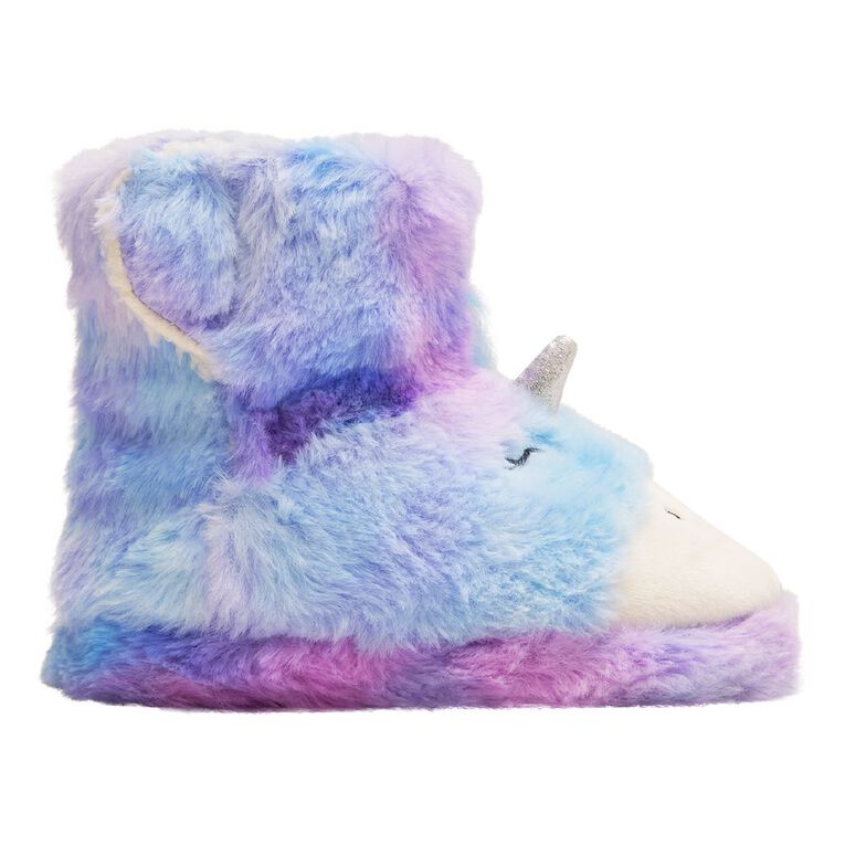 Young Original Junior Kids' Unicorn Slipper Boots, Multi-Coloured, hi-res