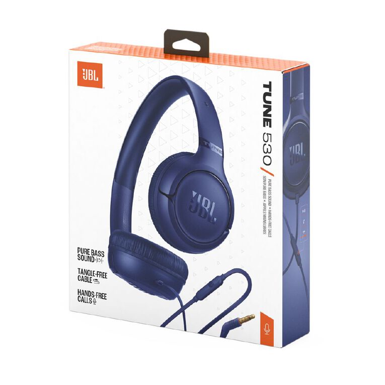 JBL JBL Tune 530 Wired 3.5Mm On-Ear Headphones - Blue, , hi-res
