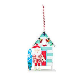 Wonderland Santa/Elf Holiday House Christmas Tree Decoration Assorted