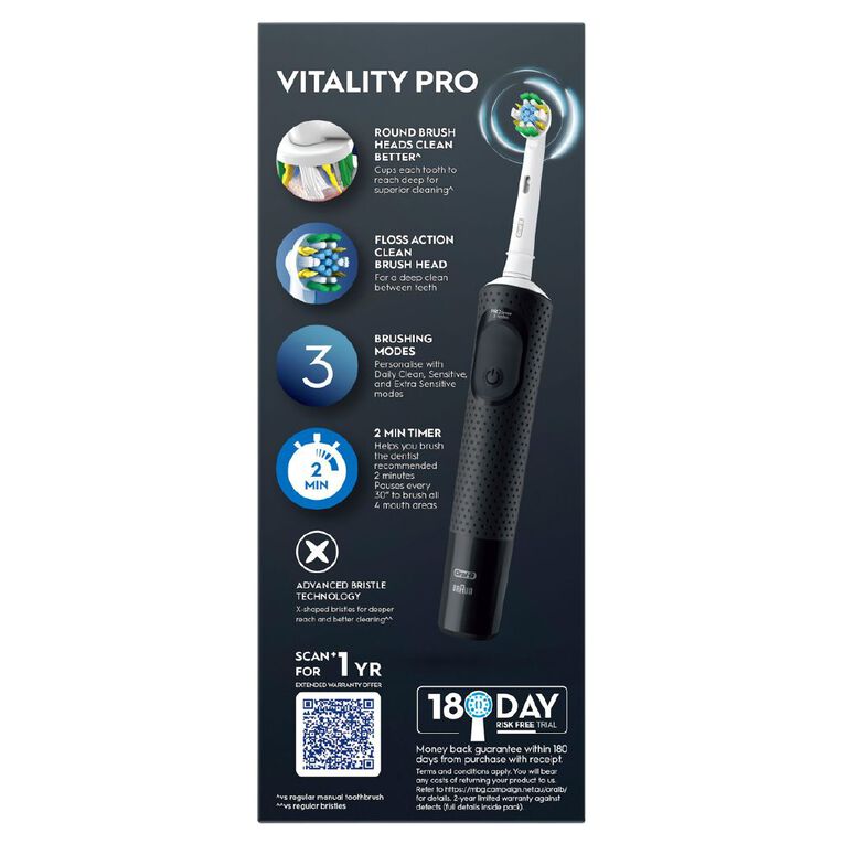 Oral-B Vitality Pro Deep Clean Electric Toothbrush Black, , hi-res