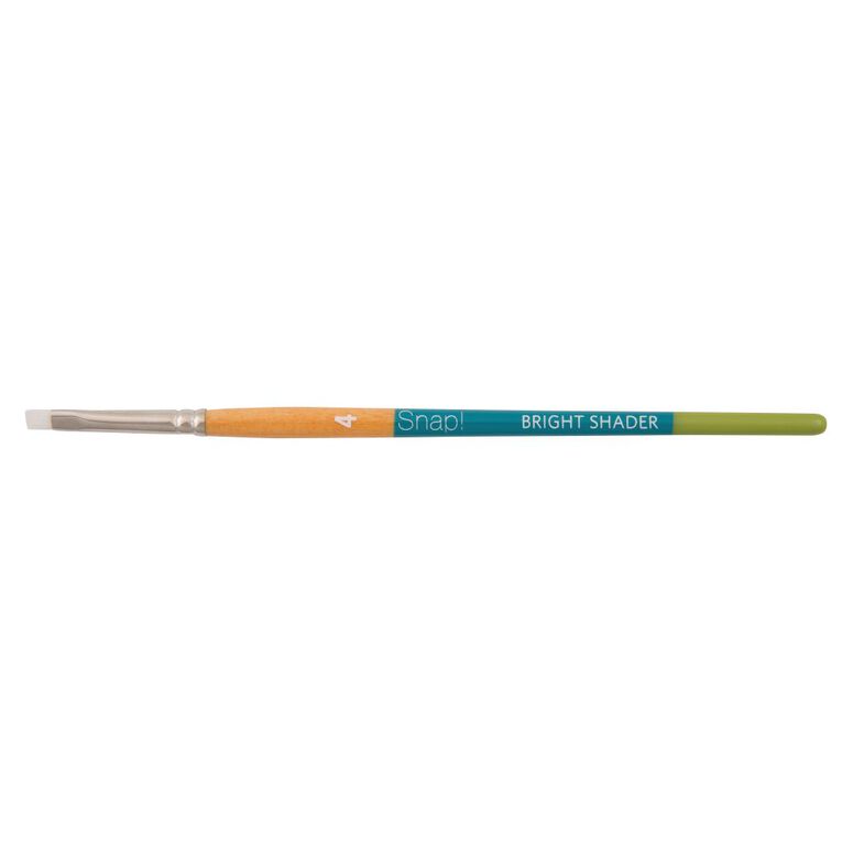Princeton Snap Brush Short Handle Taklon Bright Shader 4 White, , hi-res