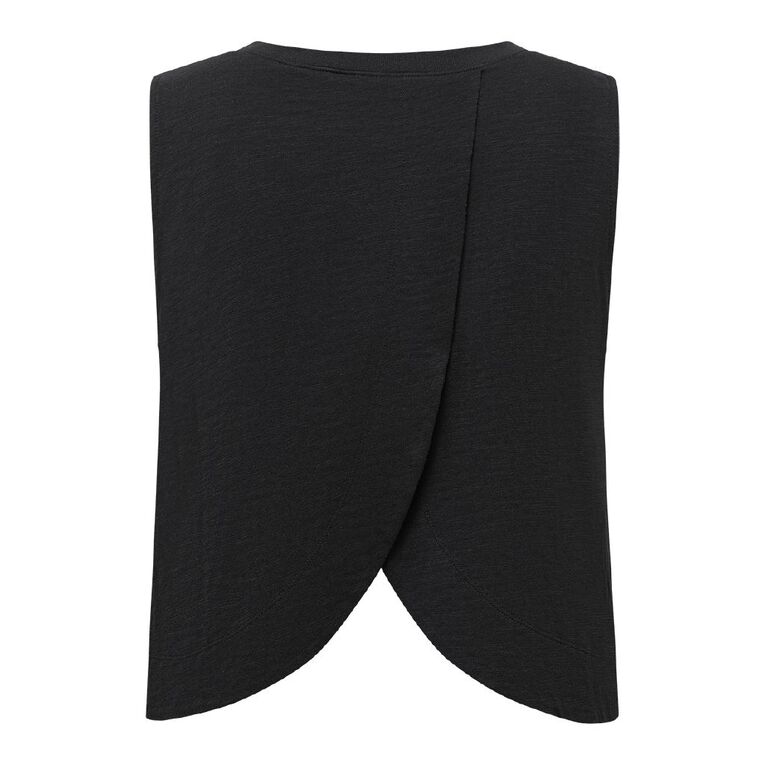 H&H Maternity Crop Tank, Black, hi-res