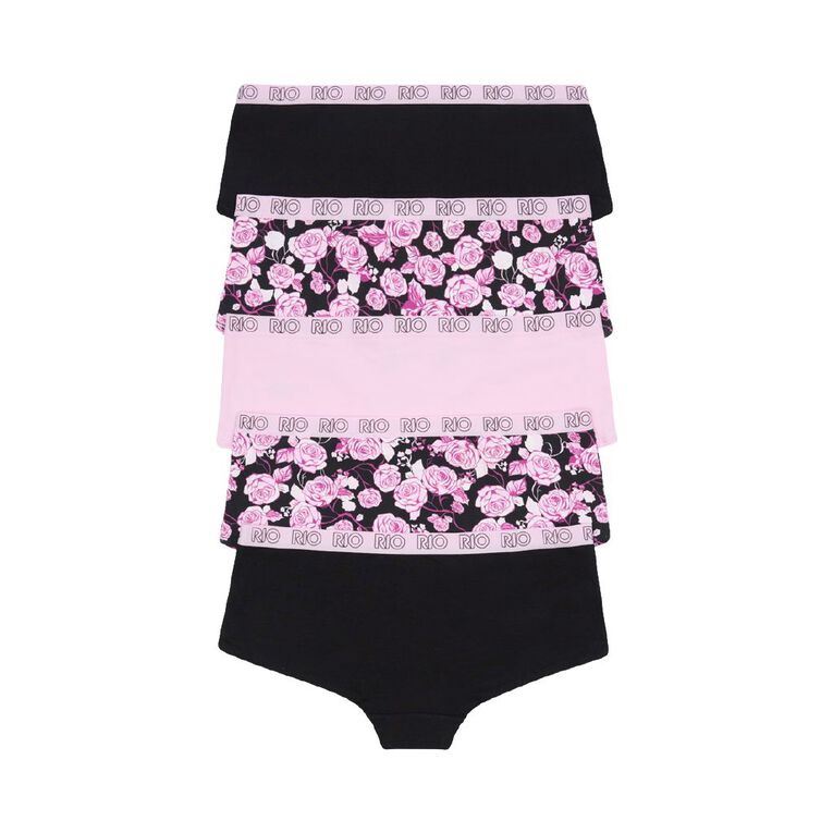 Rio Women's Shortie Briefs 5 Pack, Pink Mid, hi-res
