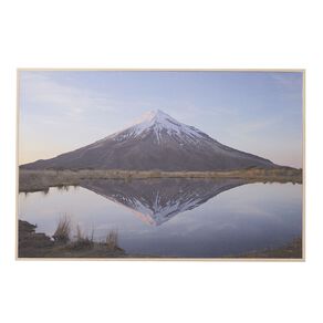 Living & Co Mount Taranaki Framed Canvas 60x90cm 60cm x 90cm