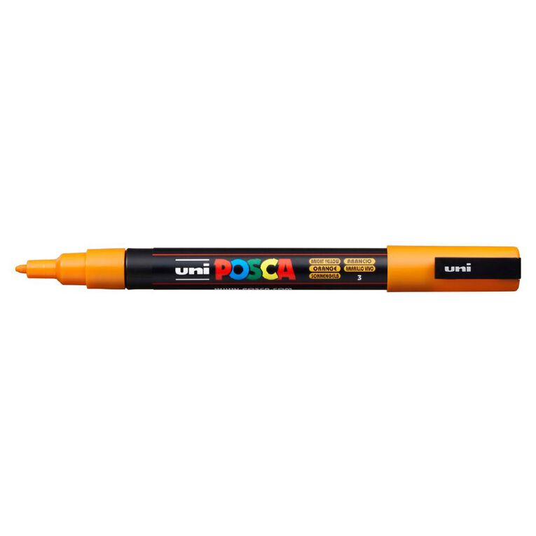 Uni Posca Marker 0.9-1.3mm Fine Yellow, , hi-res