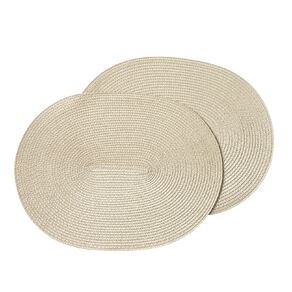 Living & Co Woven Placemat Oval Sand Natural