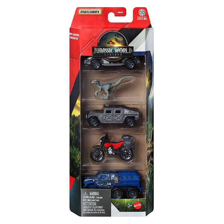 Matchbox Jurassic Diecast Vehicles 5 Pack Assorted, , hi-res