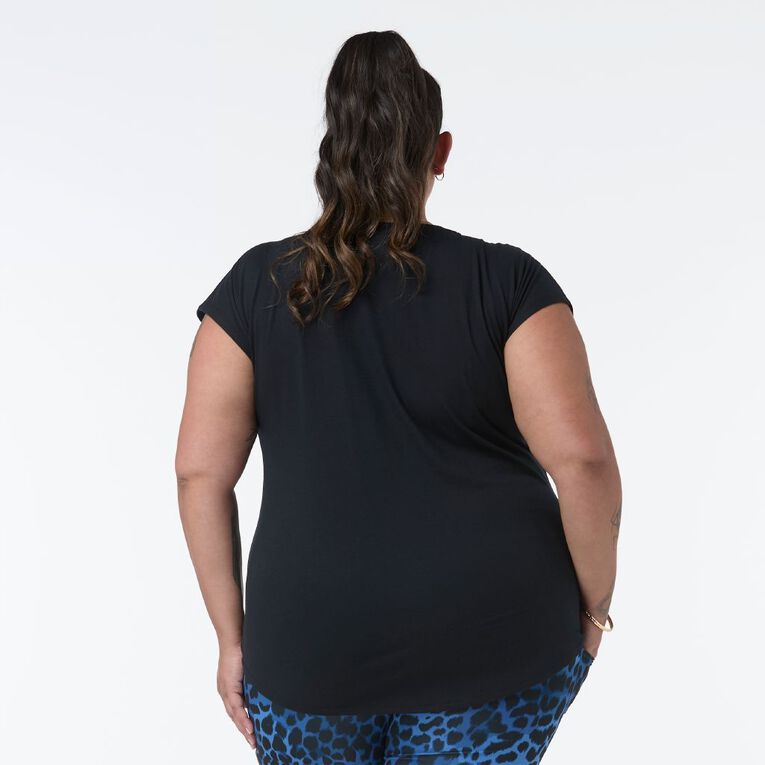 Active Intent Women's Crew Neck Tee, Black, hi-res