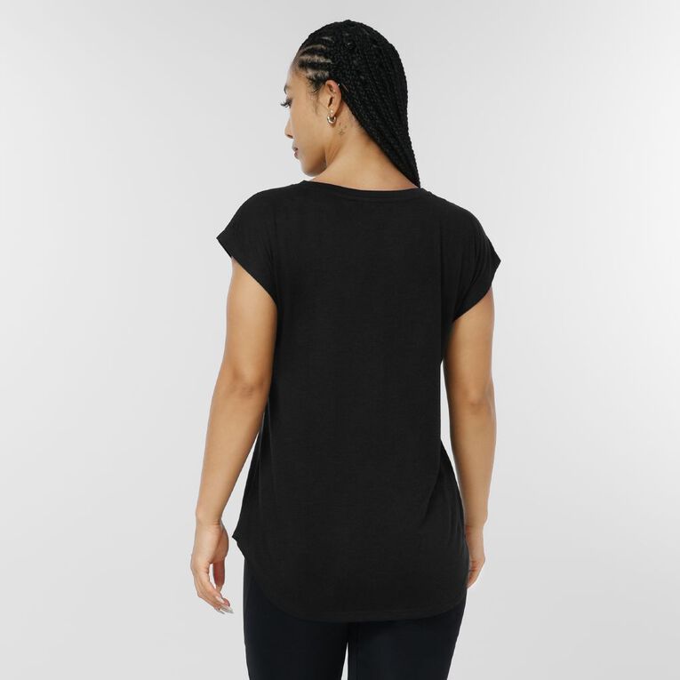 Active Intent Women's Crew Neck Tee, Black, hi-res
