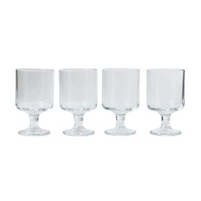 Living & Co Wine Goblet 210ml Clear 4 Pack