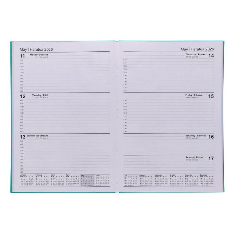 WS Colour Pop 2026 Diary A4 Week To View Green, , hi-res