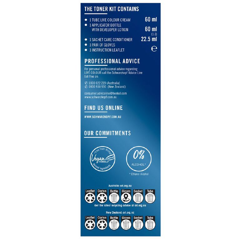 Schwarzkopf Live Colour Semi-Permanent Toner Soft Blonde T2, , hi-res