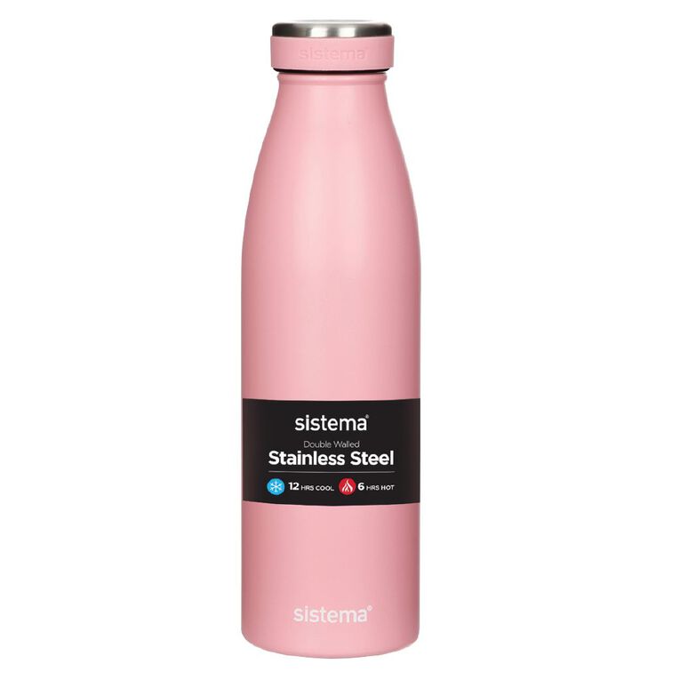 Sistema Stainless Steel Drink Bottle Assorted 500ml, , hi-res