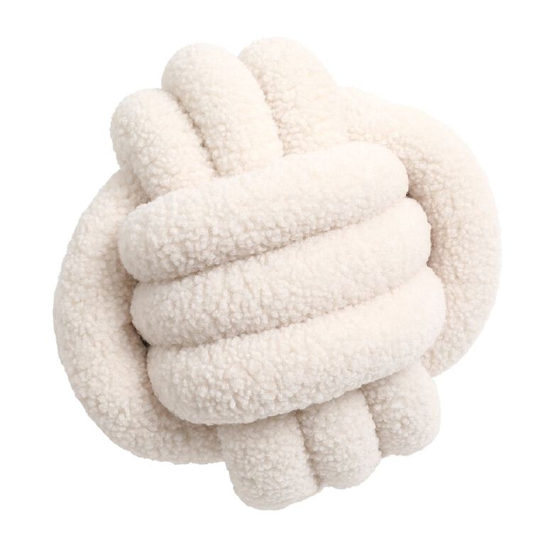 Living & Co Boucle Sphere Cushion Cream, , hi-res