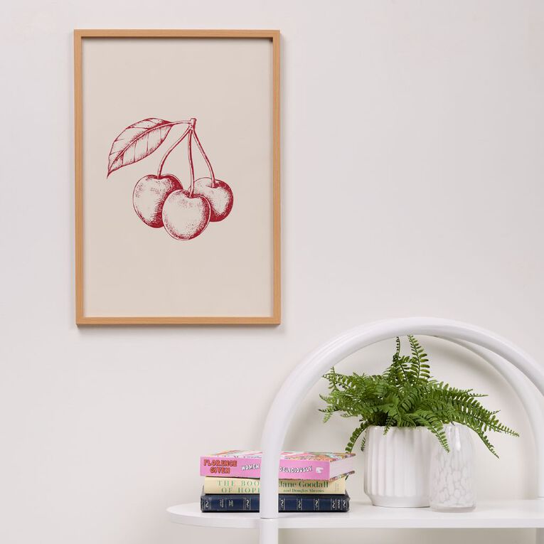 Living & Co Cherry Framed Print 35x50cm, , hi-res