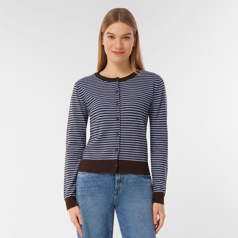 H&H Women's Essential Cardigan, Blue, hi-res