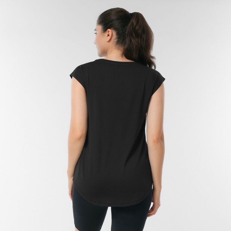Active Intent Women's Crew Neck Tee, Black, hi-res