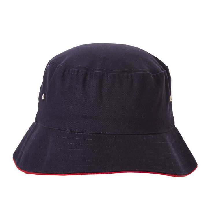 Schooltex Twill Bucket Hat, Navy/Red, hi-res