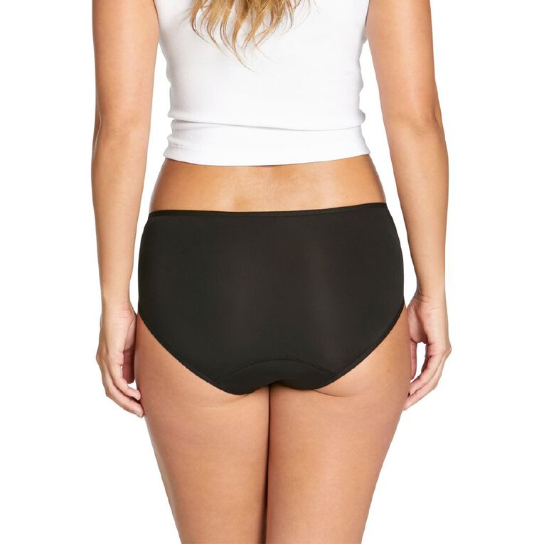 Love Luna Period Midi Briefs, Black, hi-res