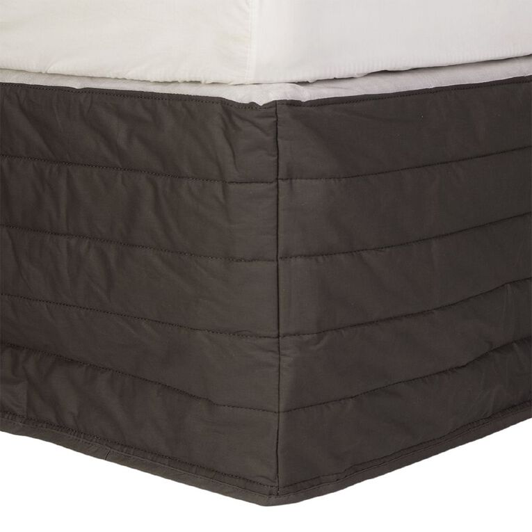 Charcoal Queen Bed Valance Hanaposy