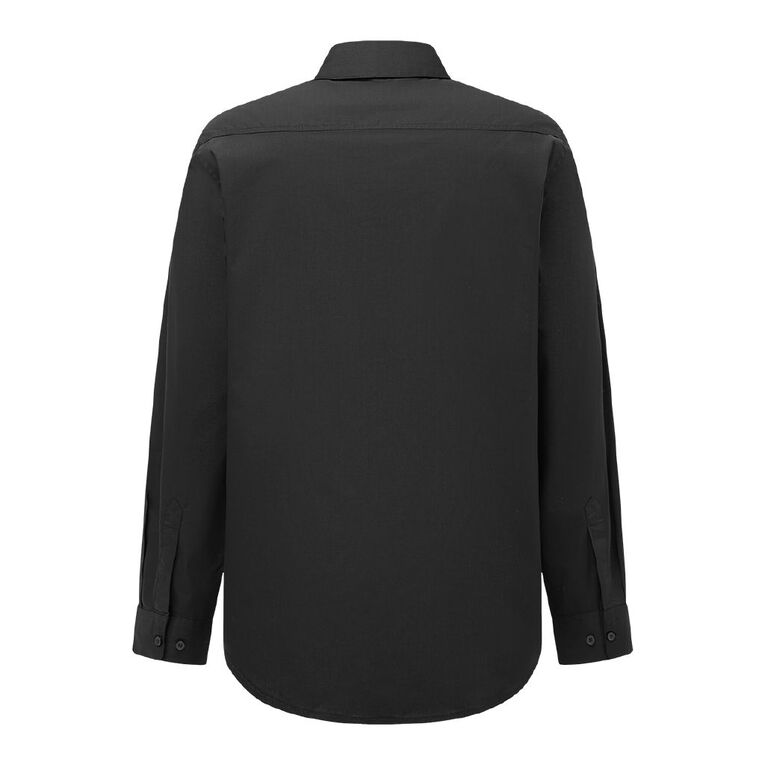 H&H Men's Long Sleeve Formal Shirt, Black, hi-res