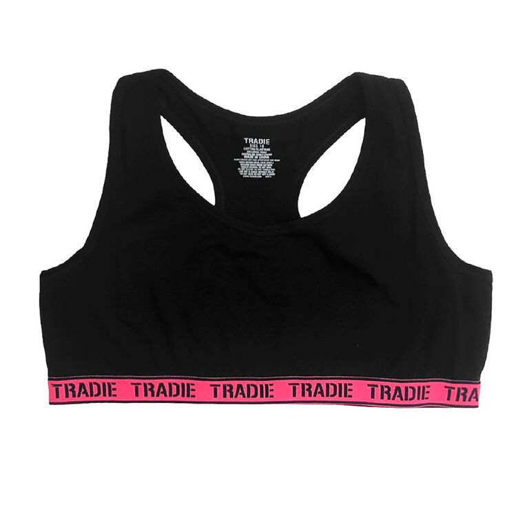 Tradie Women's Curve Everyday Crop, Black, hi-res