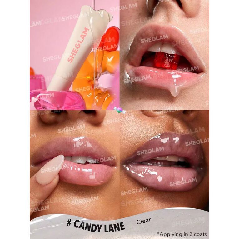 Sheglam Crystal Glaze Moisturizing Lip Care Candy Lane 10ml, , hi-res